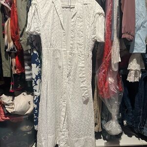 Zara White Lace Detail Dress